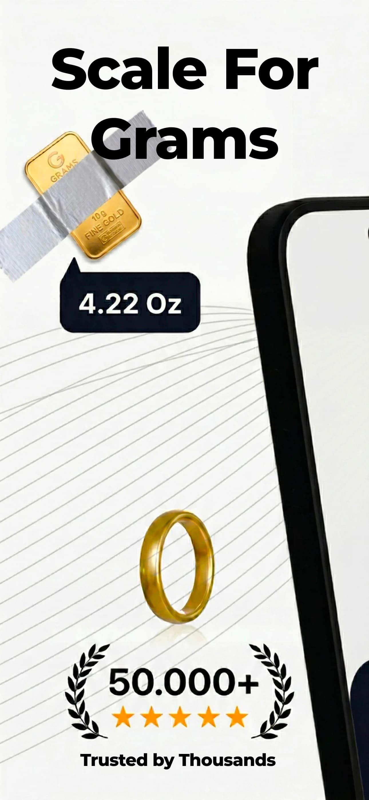 Scale for Grams onboarding marketing screen in WebP format